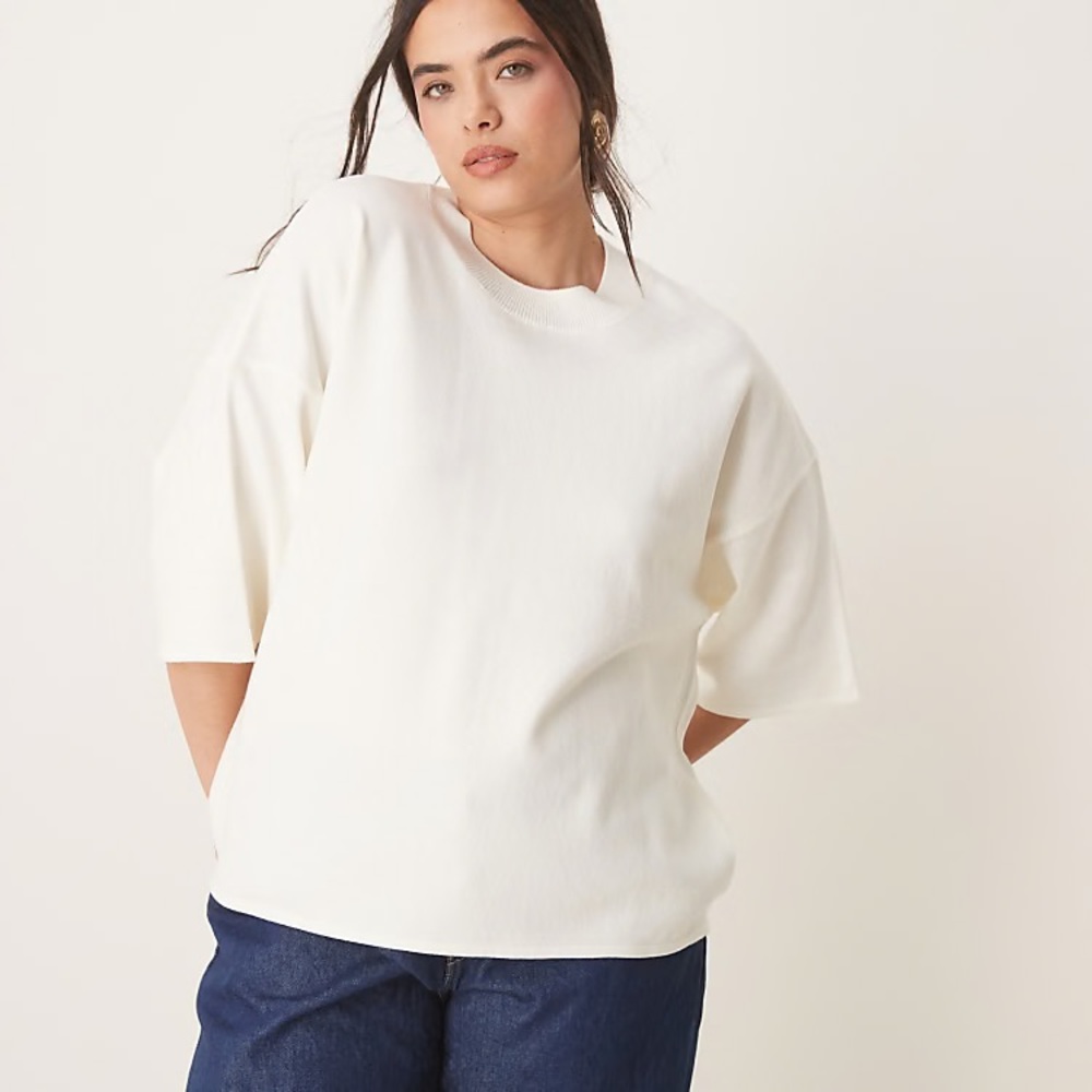 ASOS White Short Sleeve top/sweater